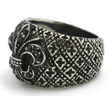 Кольцо Chrome Hearts Флер де лис сталь, чернение подарок мужчине, парню Кольцо Chrome Hearts Флер де лис сталь, чернение подарок мужчине, парню