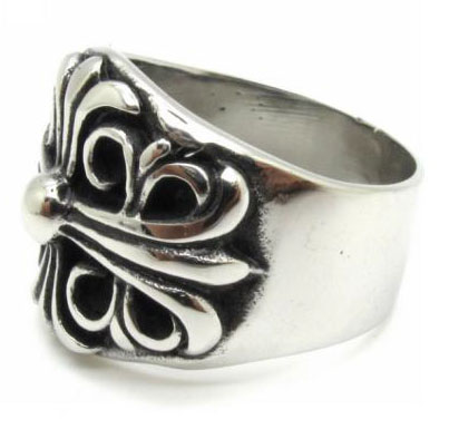 Кольцо Chrome Hearts Флер де лис сталь, чернение подарок мужчине, парню Кольцо Chrome Hearts Флер де лис сталь, чернение подарок мужчине, парню