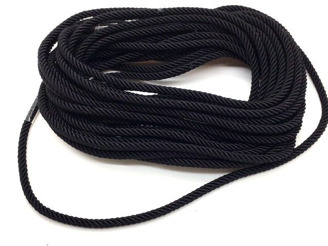 Круглый витой  шнур из 100% шелка (натуральный) диаметром 3 мм для изготовления  браслета чокера высокого качества класс ПРЕМИУМ Италия
