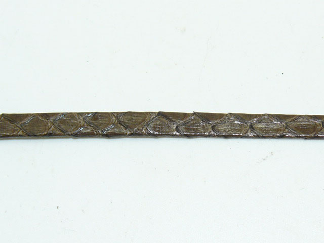 Натуральный плоский кожаный шнур шириной  5 мм из питона для изготовления браслета  высокого качества