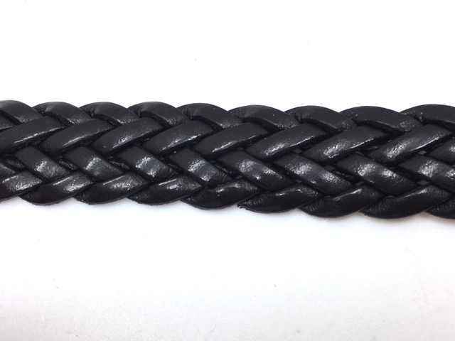 Натуральный плетеный кожаный шнур шириной 15 мм плетение коса мм для изготовления  браслета  высокого качества