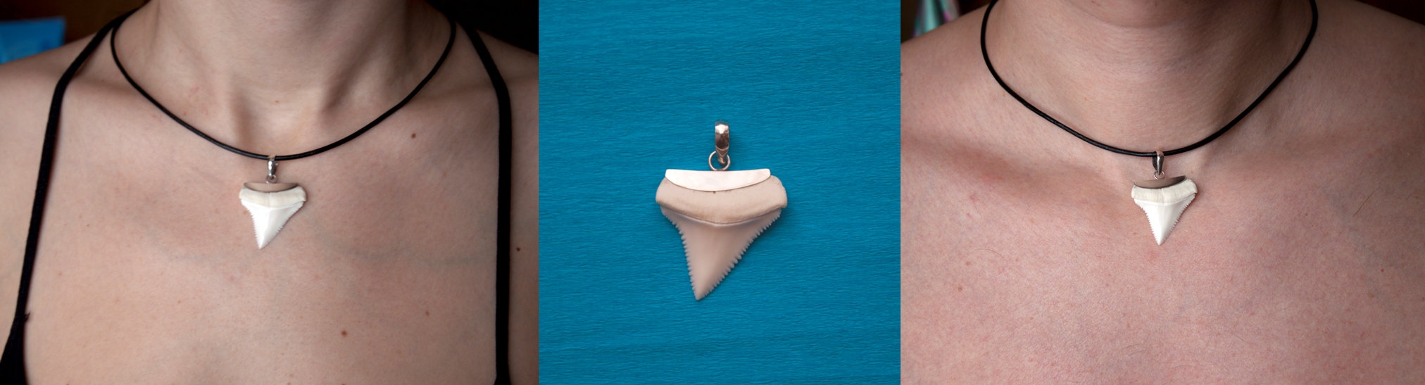  Кулон из зуба Белой акулы  в серебре 