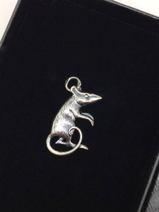  Кулон брелок Крыса из серебра 925 подарок Девушке женщине парню мужчине зодиакальный подарок на новый год Крысы 