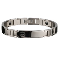 Браслет NPB из стали с ионами и магнитами P044 1500 Гс, 2400 ионов/см3