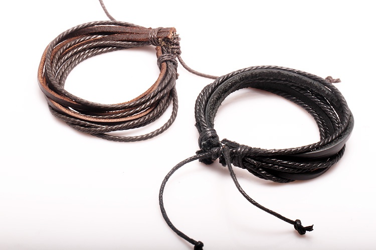  мужские и женские кожаные браслеты плетеные в стиле этнос на завязках, hand Made 