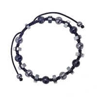 Браслет shamballa из натуральных камней и стальных гаек "HOGER" арт. 5193