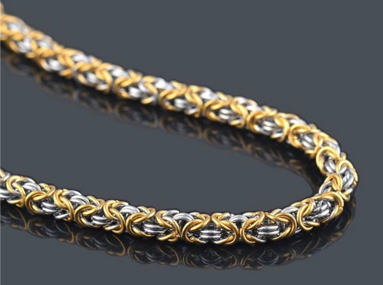 Византийское плетение золотой цепочки